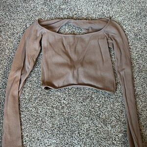 Cropped Long Sleeve, Open Back
